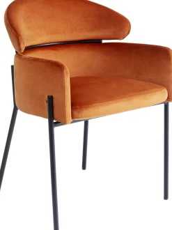 KARE Armlehnstuhl Alexia Velvet Orange