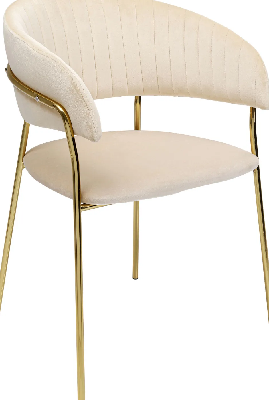 KARE Armlehnstuhl Belle Velvet Creme (2/Set)