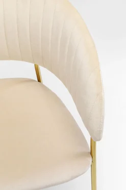 KARE Armlehnstuhl Belle Velvet Creme (2/Set)
