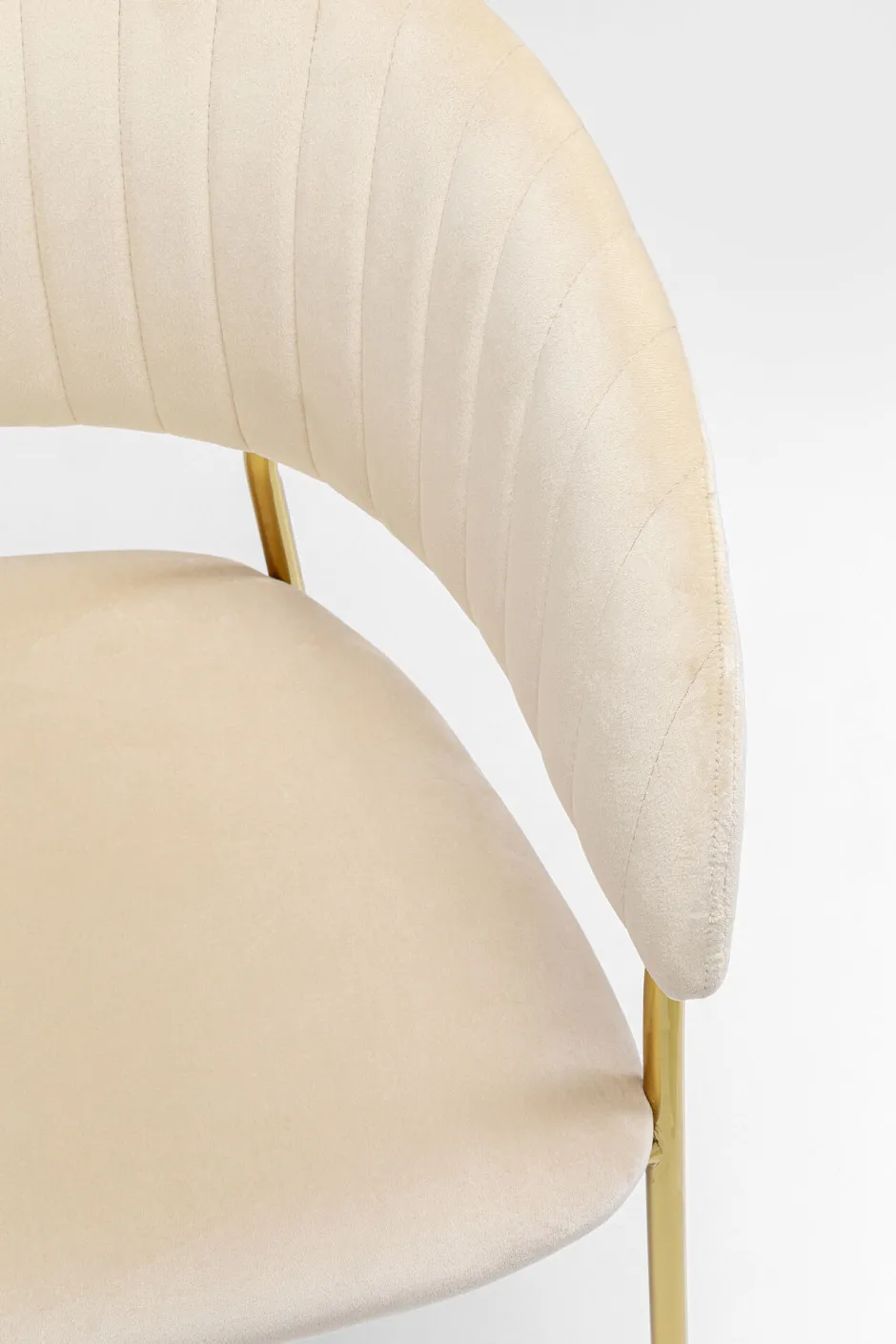 KARE Armlehnstuhl Belle Velvet Creme (2/Set)