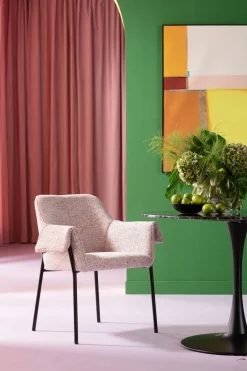 KARE Armlehnstuhl Bess Beige Flitter