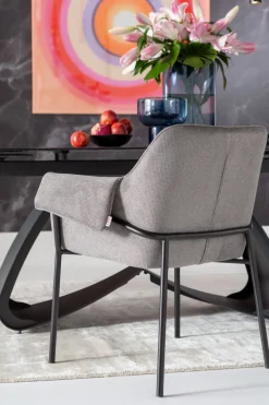 KARE Armlehnstuhl Bess Grau