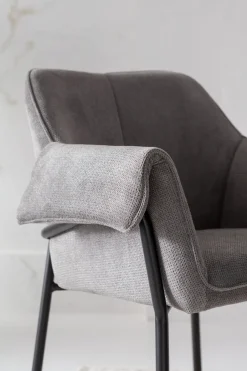 KARE Armlehnstuhl Bess Grau