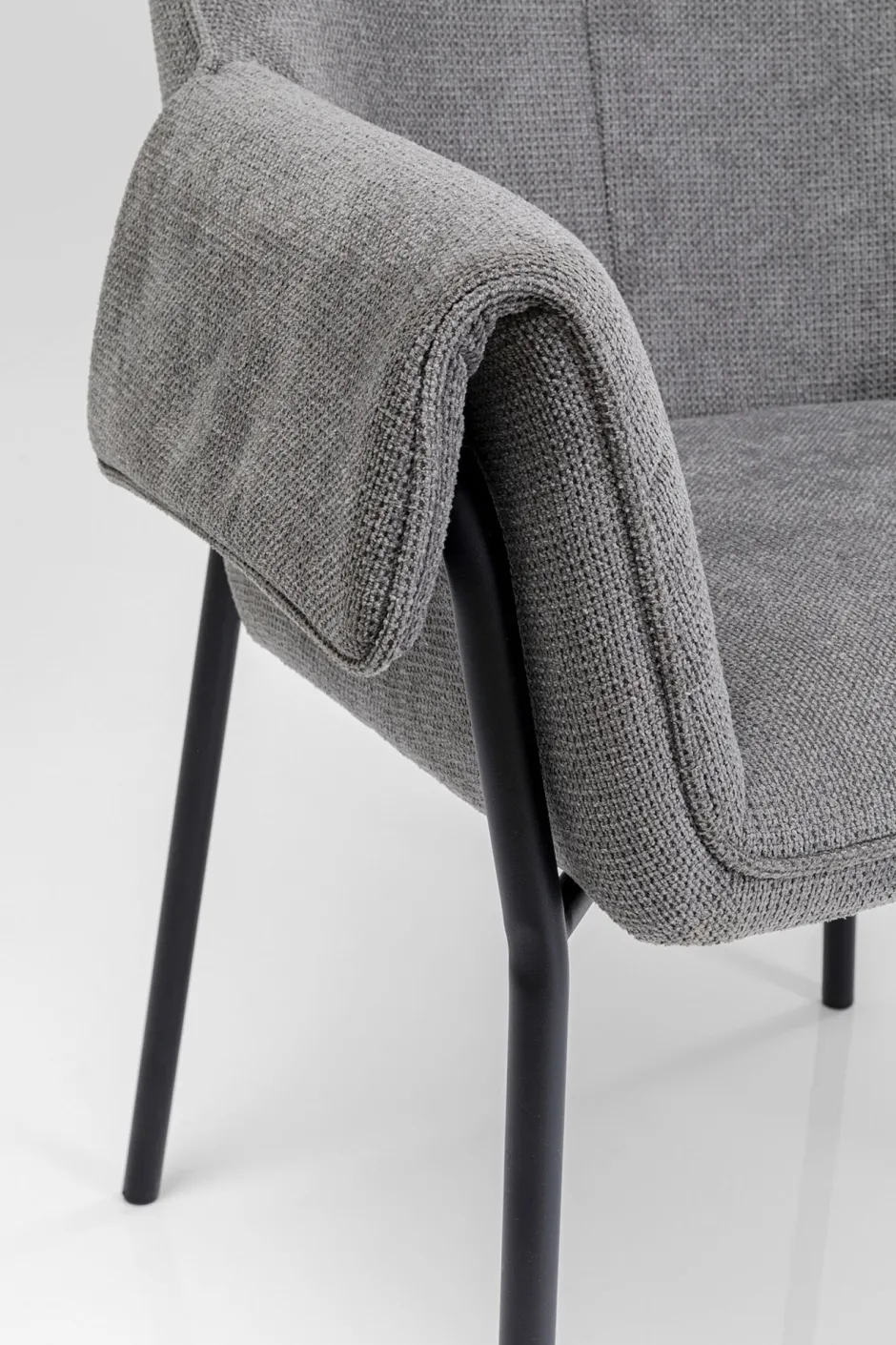 KARE Armlehnstuhl Bess Grau