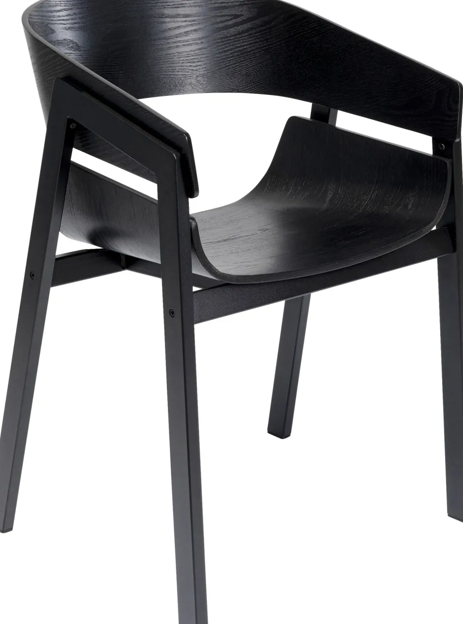 KARE Armlehnstuhl Biarritz Schwarz