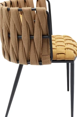 KARE Armlehnstuhl Cheerio Gelb inkl. Kissen