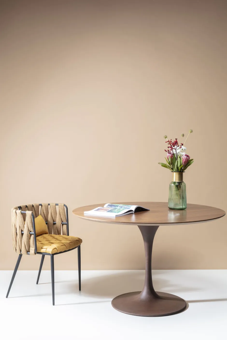 KARE Armlehnstuhl Cheerio Gelb inkl. Kissen