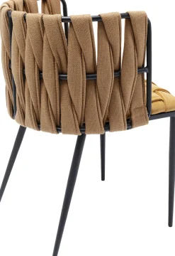 KARE Armlehnstuhl Cheerio Gelb inkl. Kissen