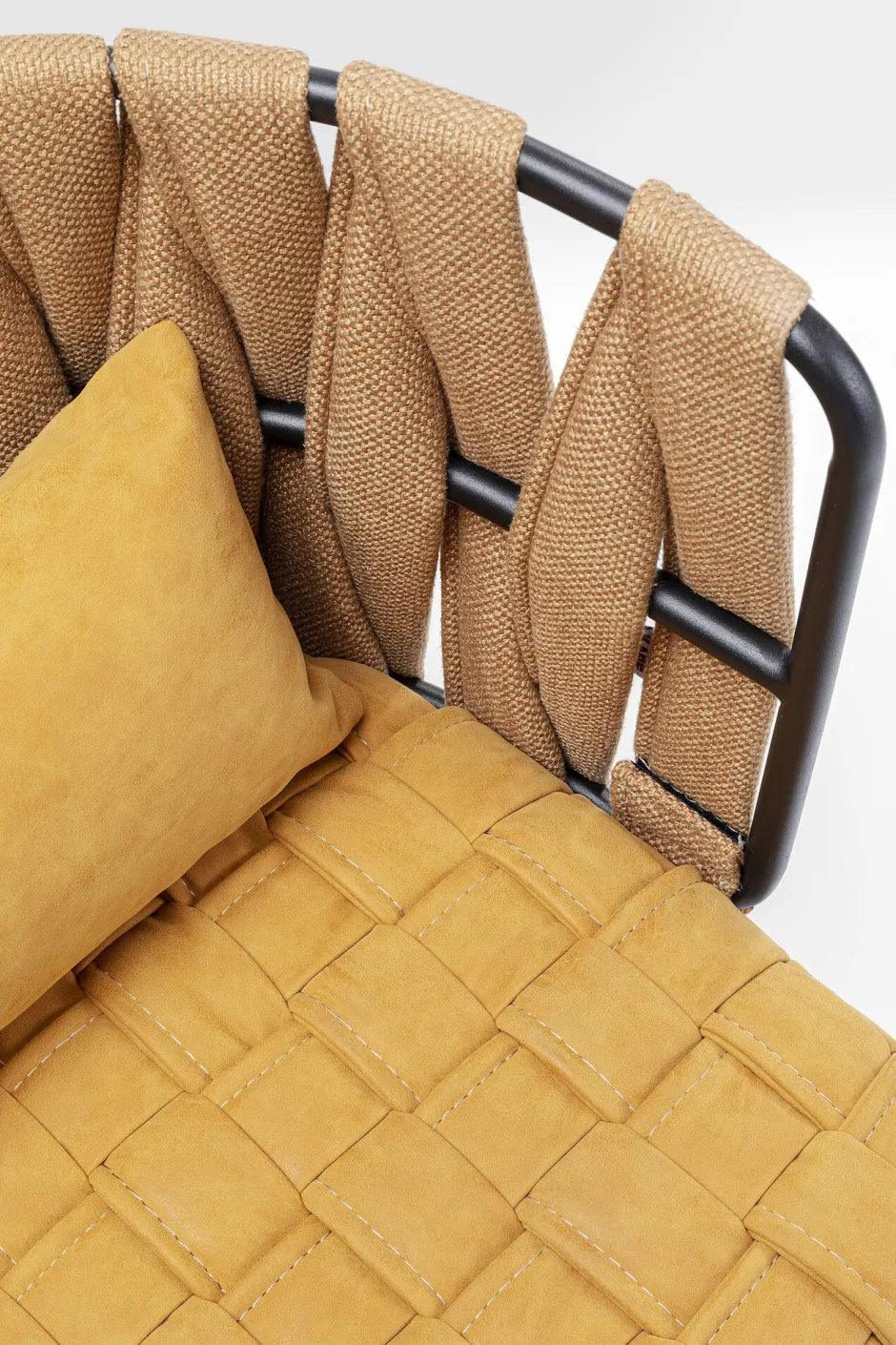 KARE Armlehnstuhl Cheerio Gelb inkl. Kissen