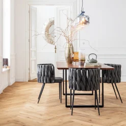 KARE Armlehnstuhl Cheerio Grau inkl. Kissen