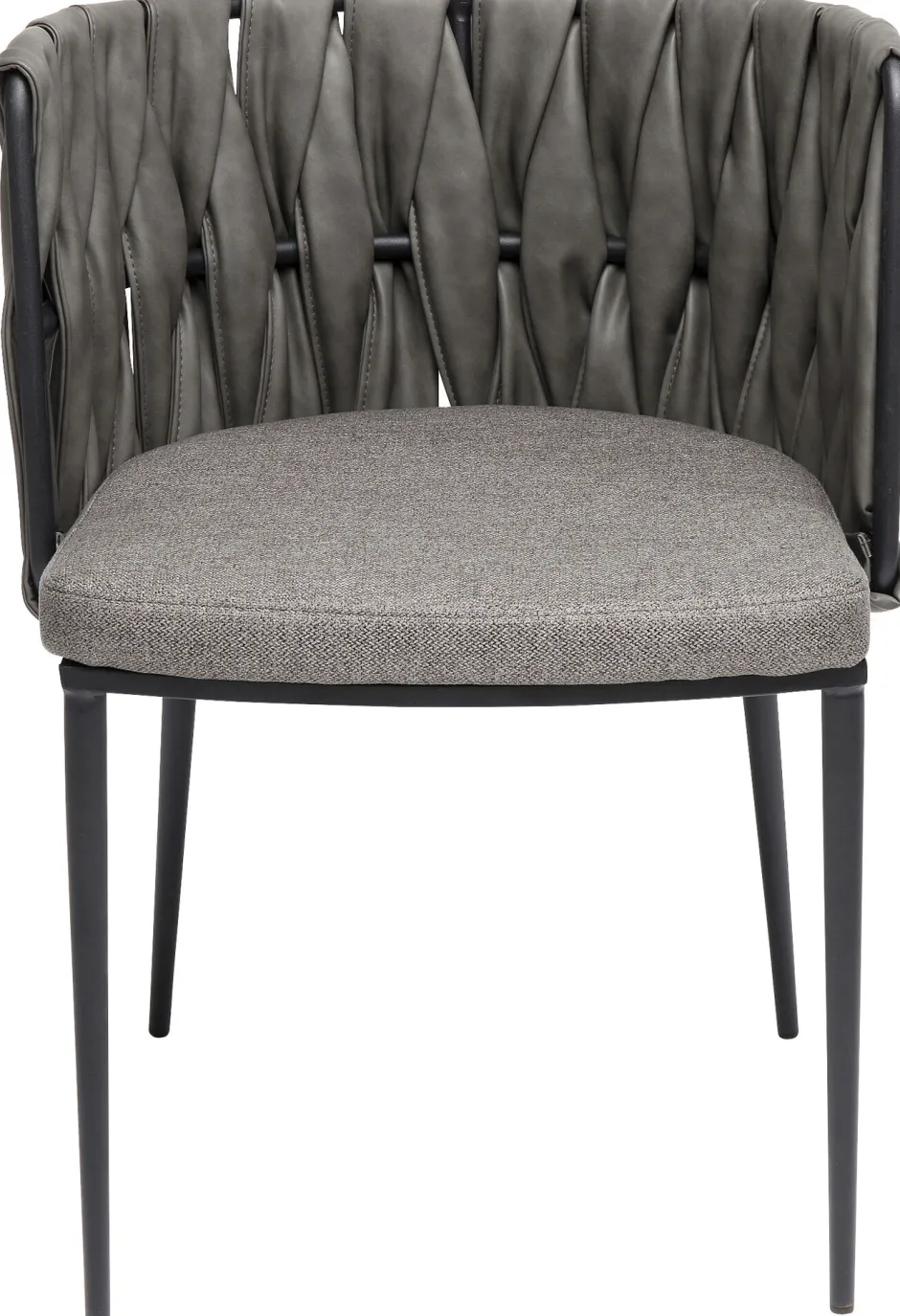 KARE Armlehnstuhl Cheerio Grau inkl. Kissen