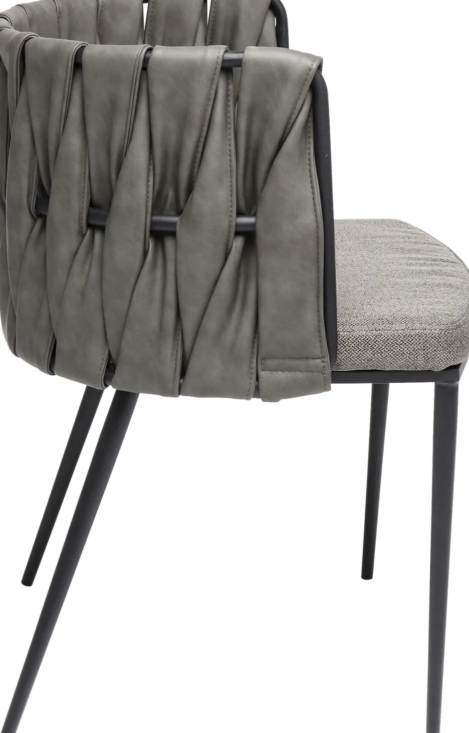 KARE Armlehnstuhl Cheerio Grau inkl. Kissen