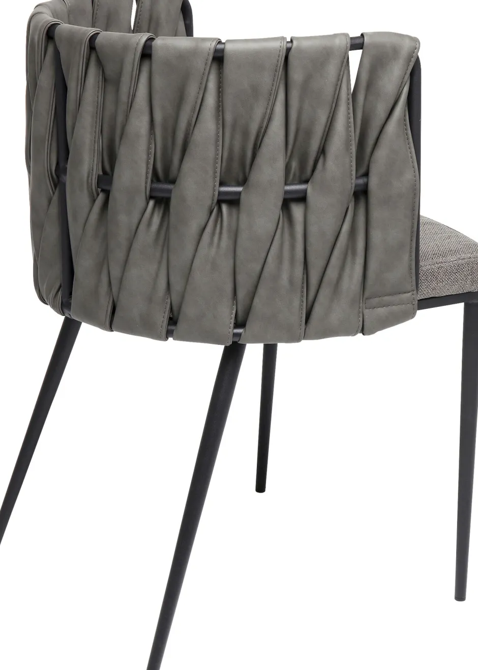 KARE Armlehnstuhl Cheerio Grau inkl. Kissen