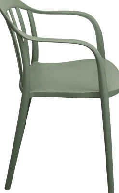 KARE Armlehnstuhl Flores Graugrün