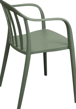 KARE Armlehnstuhl Flores Graugrün