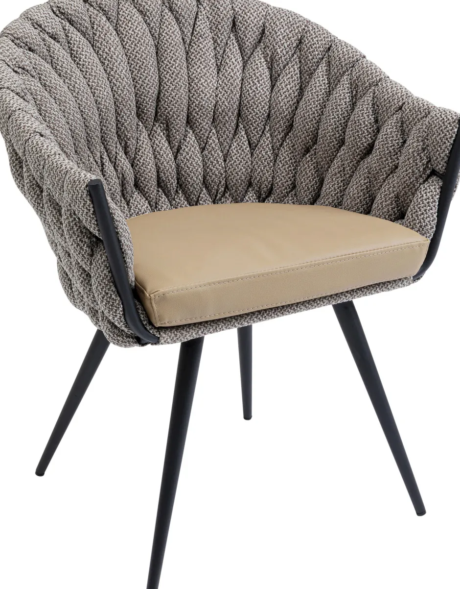 KARE Armlehnstuhl Knot Tweed