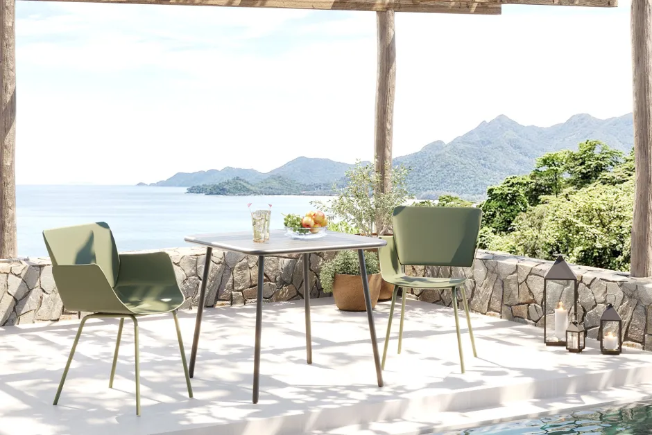 KARE Armlehnstuhl Madeira Grün