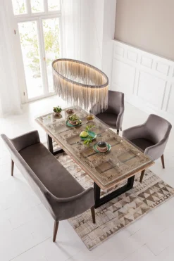 KARE Armlehnstuhl Mode Velvet Grau