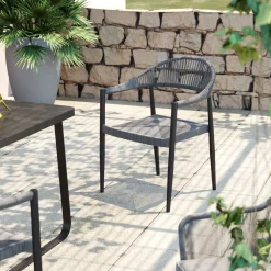 KARE Armlehnstuhl Palma Grau