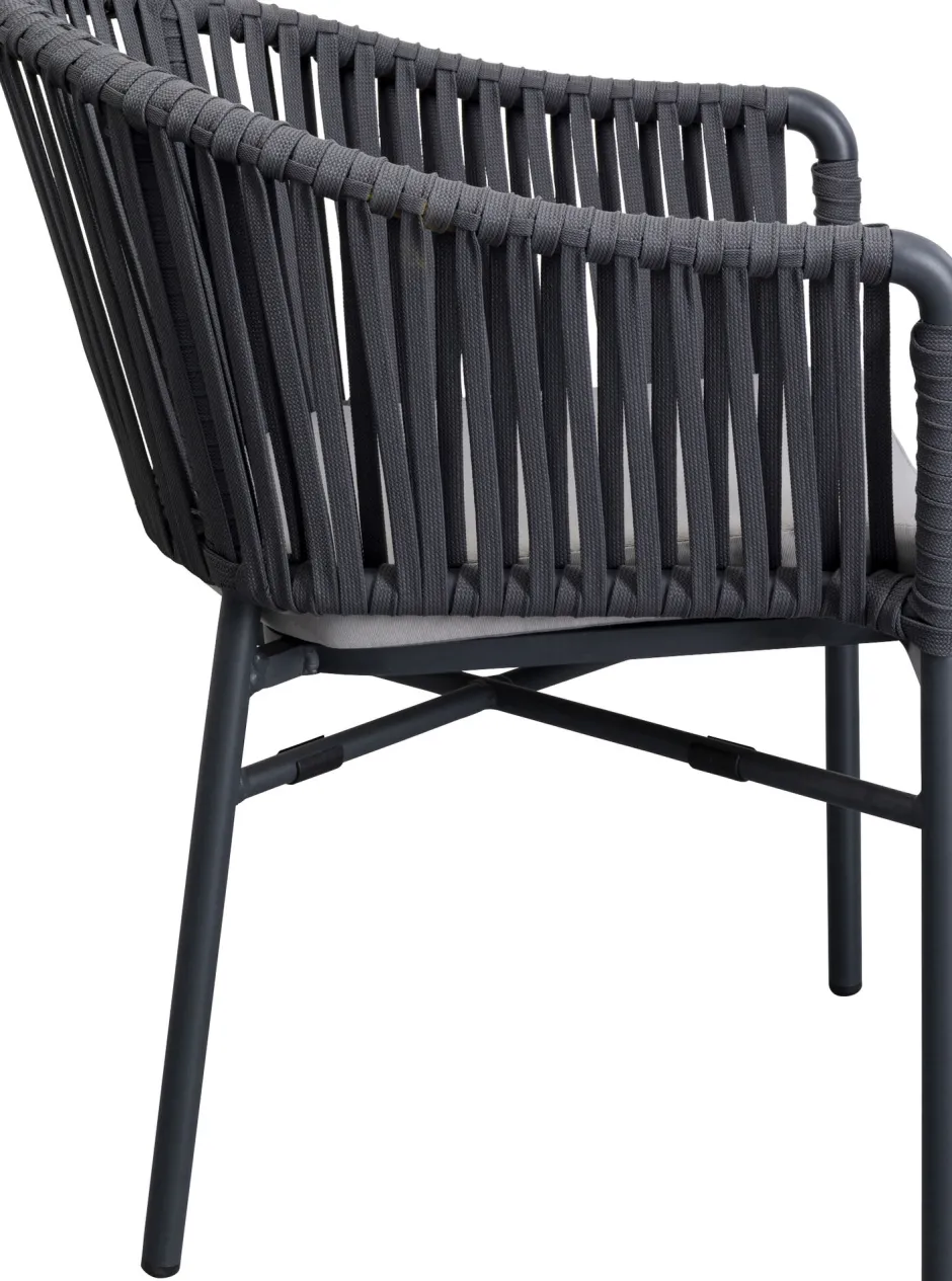 KARE Armlehnstuhl Santanyi Dunkelgrau