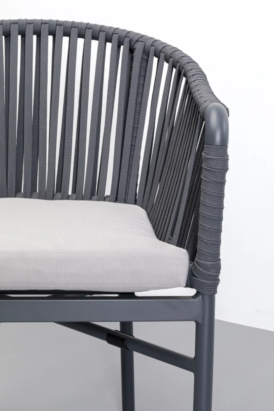 KARE Armlehnstuhl Santanyi Dunkelgrau