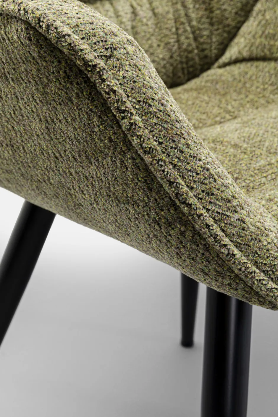 KARE Armlehnstuhl Thelma Melange Grün