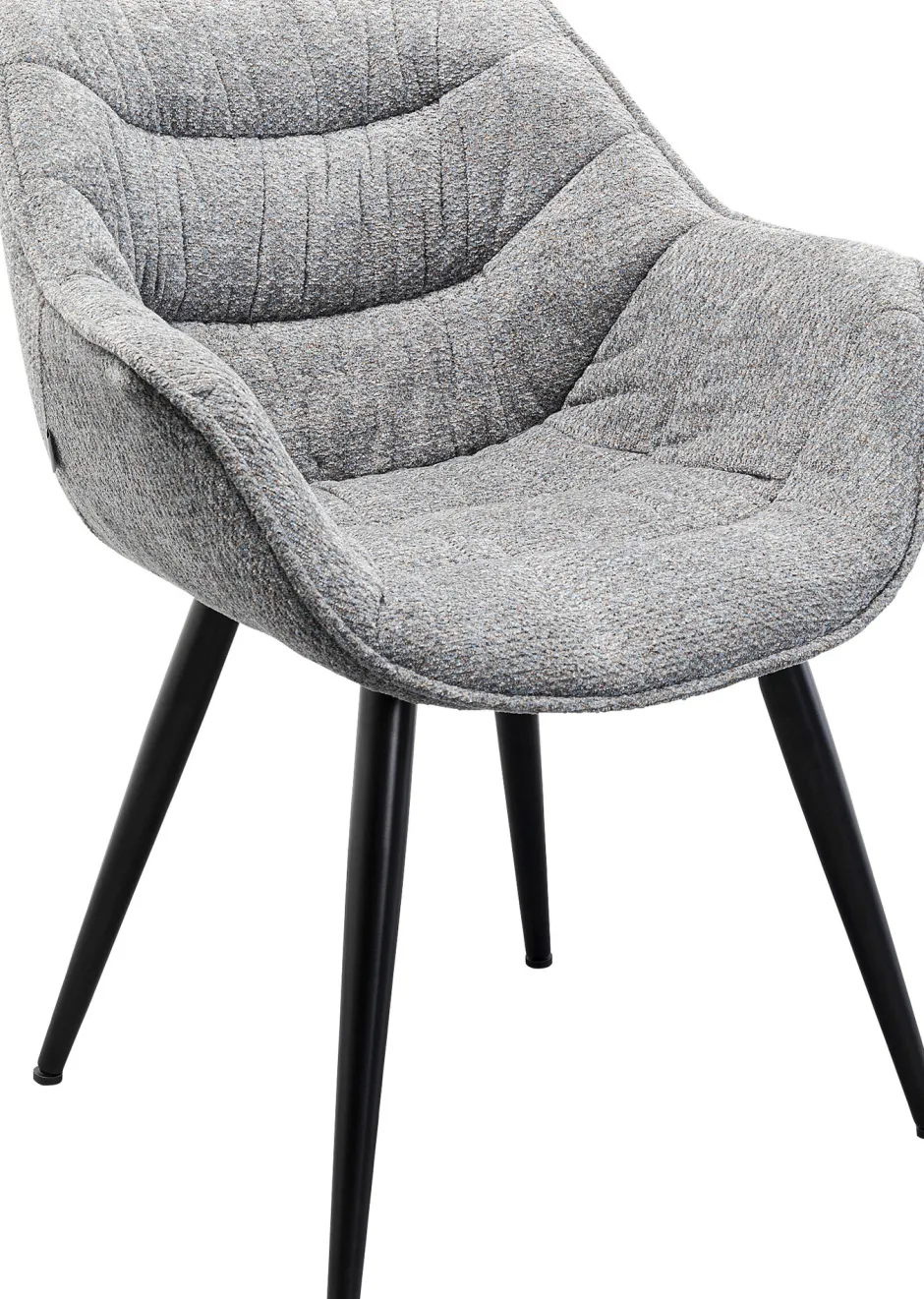 KARE Armlehnstuhl Thelma Melange Grau