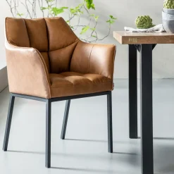 KARE Armlehnstuhl Thinktank Braun