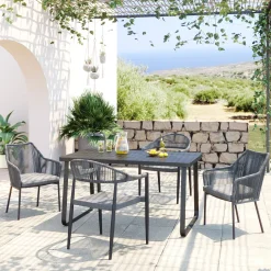 KARE Armlehnstuhl Wave Grau