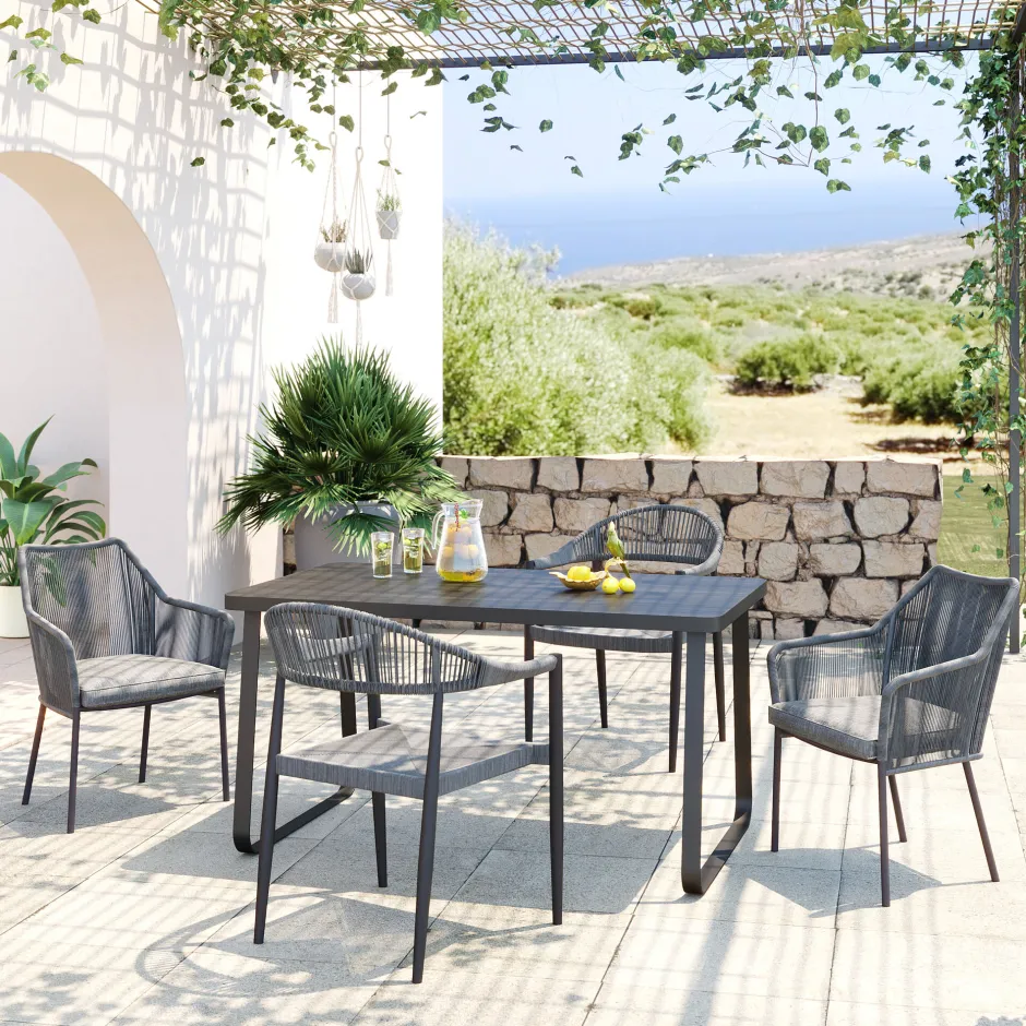 KARE Armlehnstuhl Wave Grau