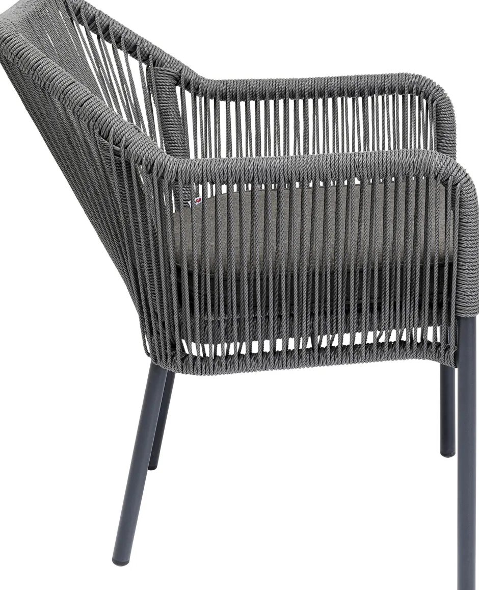 KARE Armlehnstuhl Wave Grau