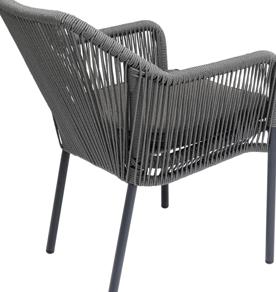 KARE Armlehnstuhl Wave Grau