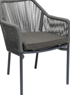 KARE Armlehnstuhl Wave Grau