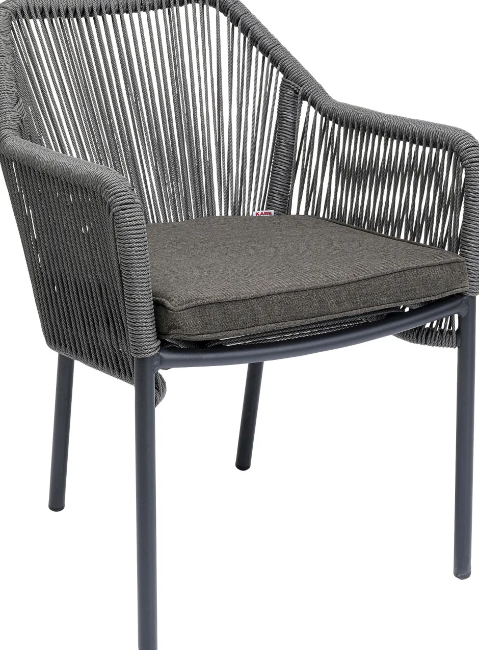 KARE Armlehnstuhl Wave Grau