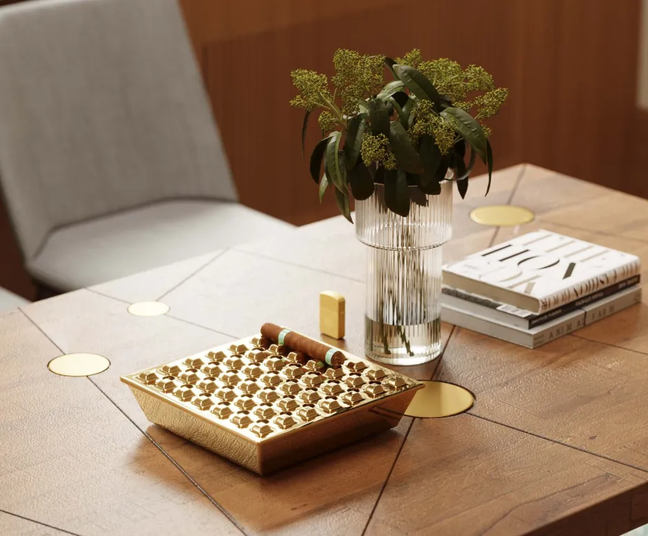 KARE Ascher Soho Square Brass 25x25cm