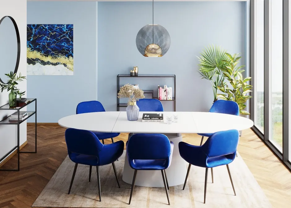 KARE Ausziehtisch Benvenuto Weiß 200(50)x110cm