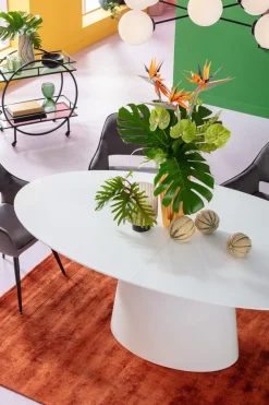 KARE Ausziehtisch Benvenuto Weiß 200(50)x110cm