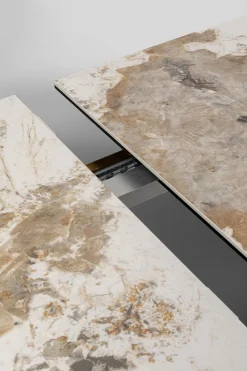 KARE Ausziehtisch Connesso Brass 200(+60)x90cm