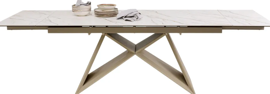 KARE Ausziehtisch Nelly Greige 180(40+40)x90cm