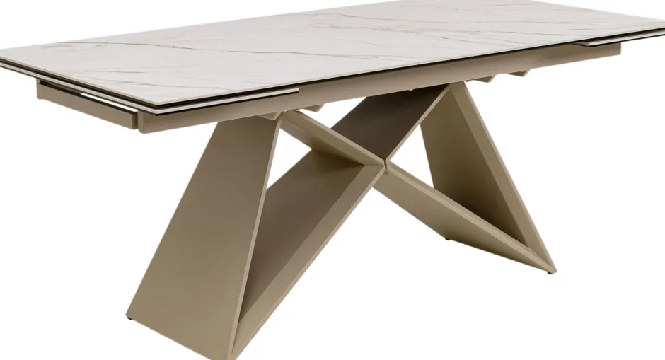 KARE Ausziehtisch Nelly Greige 180(40+40)x90cm