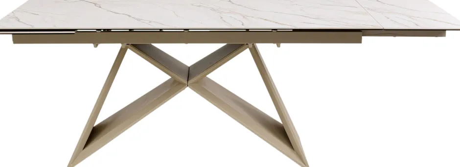 KARE Ausziehtisch Nelly Greige 180(40+40)x90cm