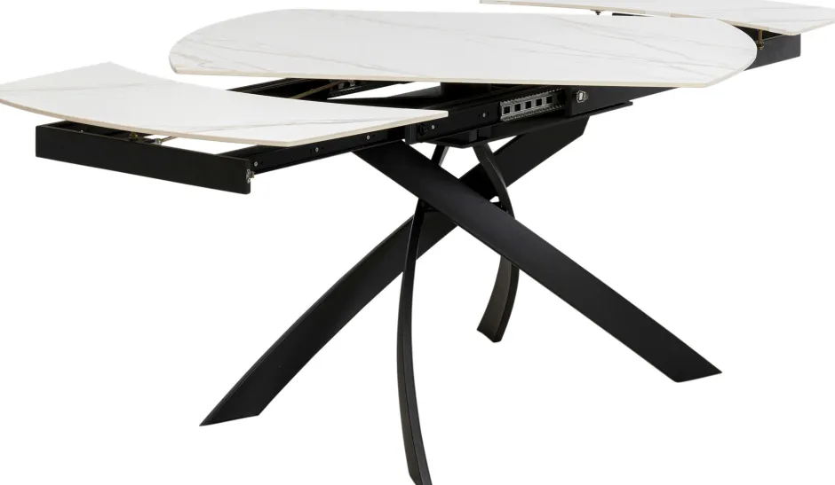 KARE Ausziehtisch Twist Onyx 120(30+30)x90cm