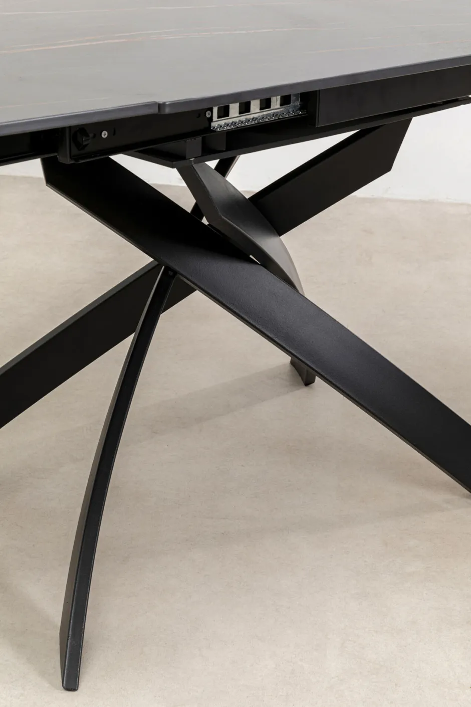 KARE Ausziehtisch Twist Schwarz 120(30+30)x90cm