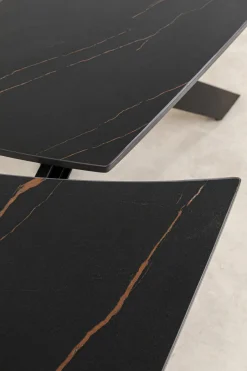 KARE Ausziehtisch Twist Schwarz 120(30+30)x90cm