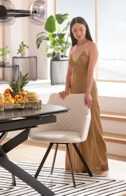 KARE Ausziehtisch Twist Schwarz 120(30+30)x90cm