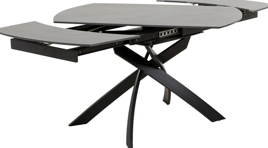 KARE Ausziehtisch Twist Schwarz 120(30+30)x90cm