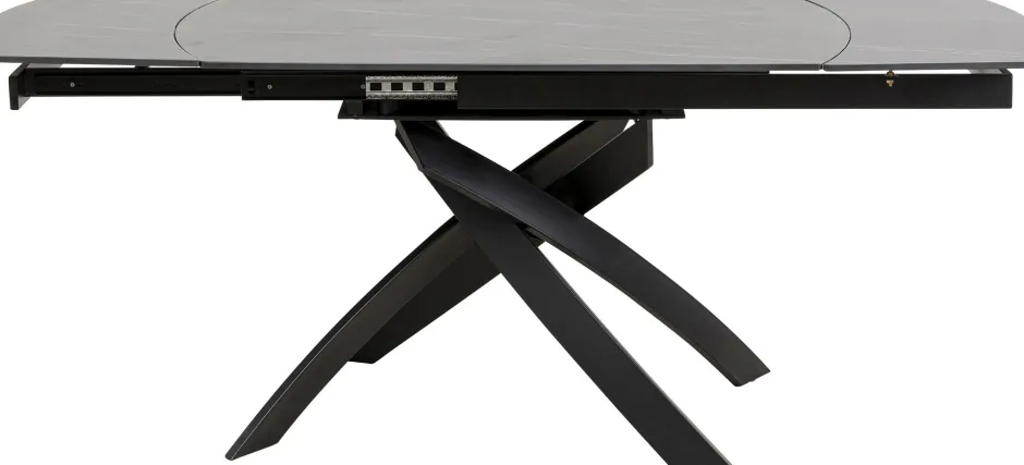 KARE Ausziehtisch Twist Schwarz 120(30+30)x90cm