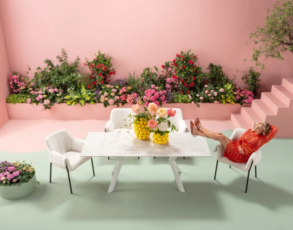 KARE Ausziehtisch Xenia Weiß 140(+30+30)x80cm