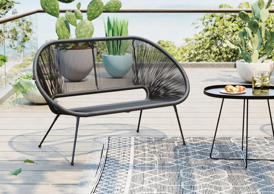 KARE Bank Acapulco Mono Schwarz