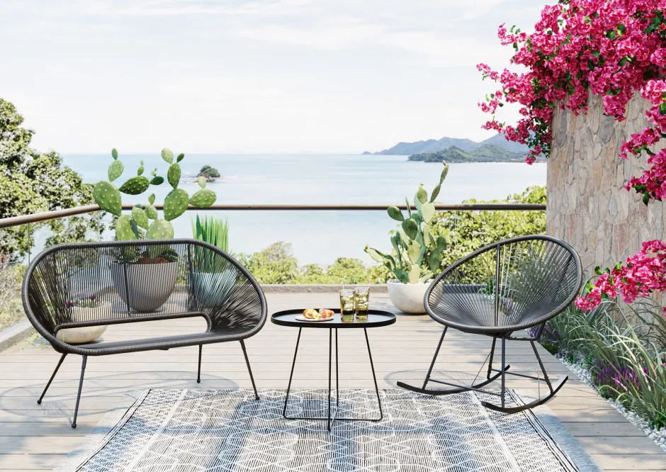 KARE Bank Acapulco Mono Schwarz